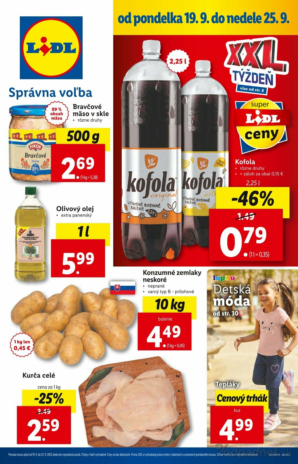 1. stránka Lidl letáku