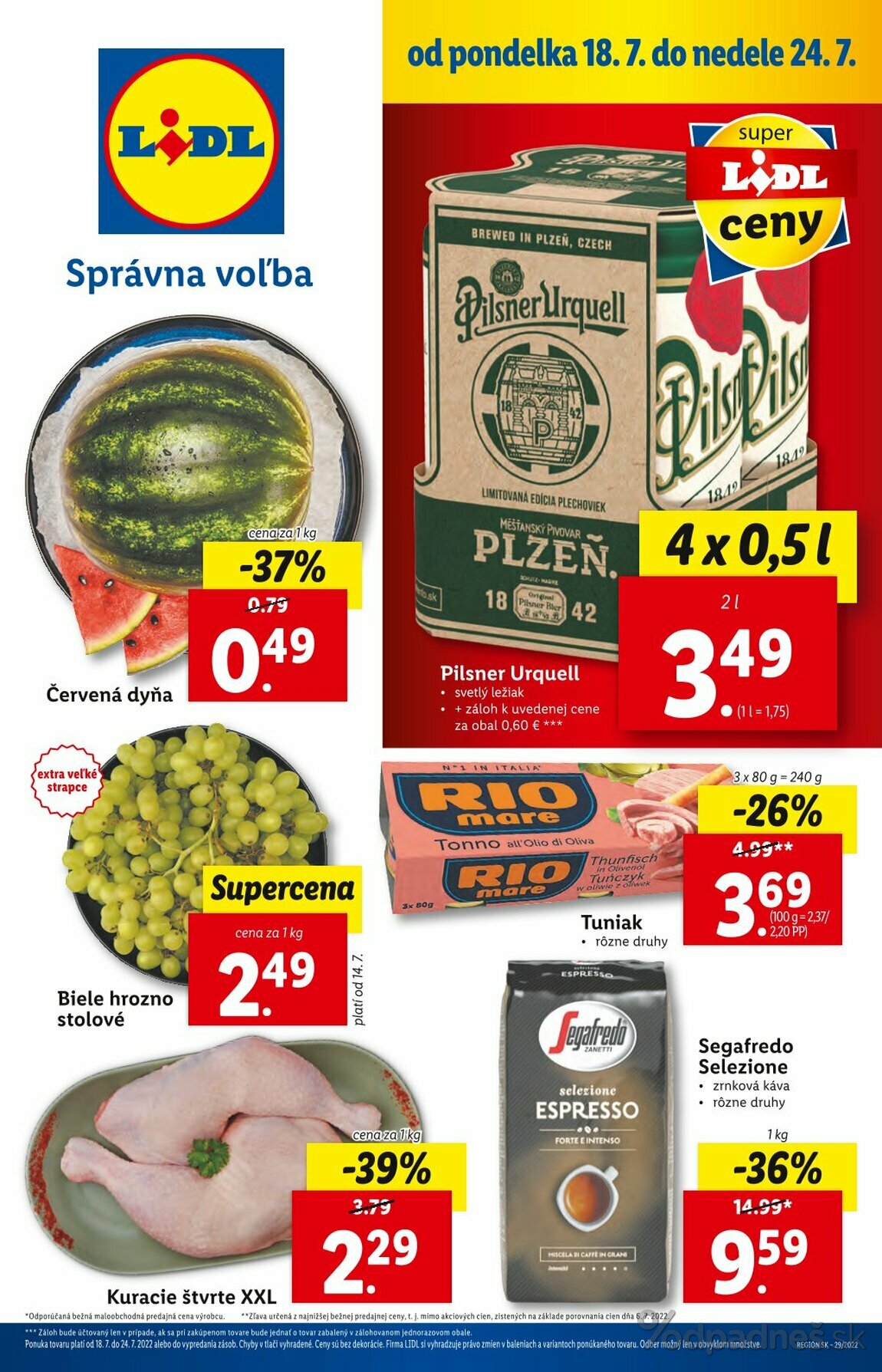 1. stránka Lidl letáku