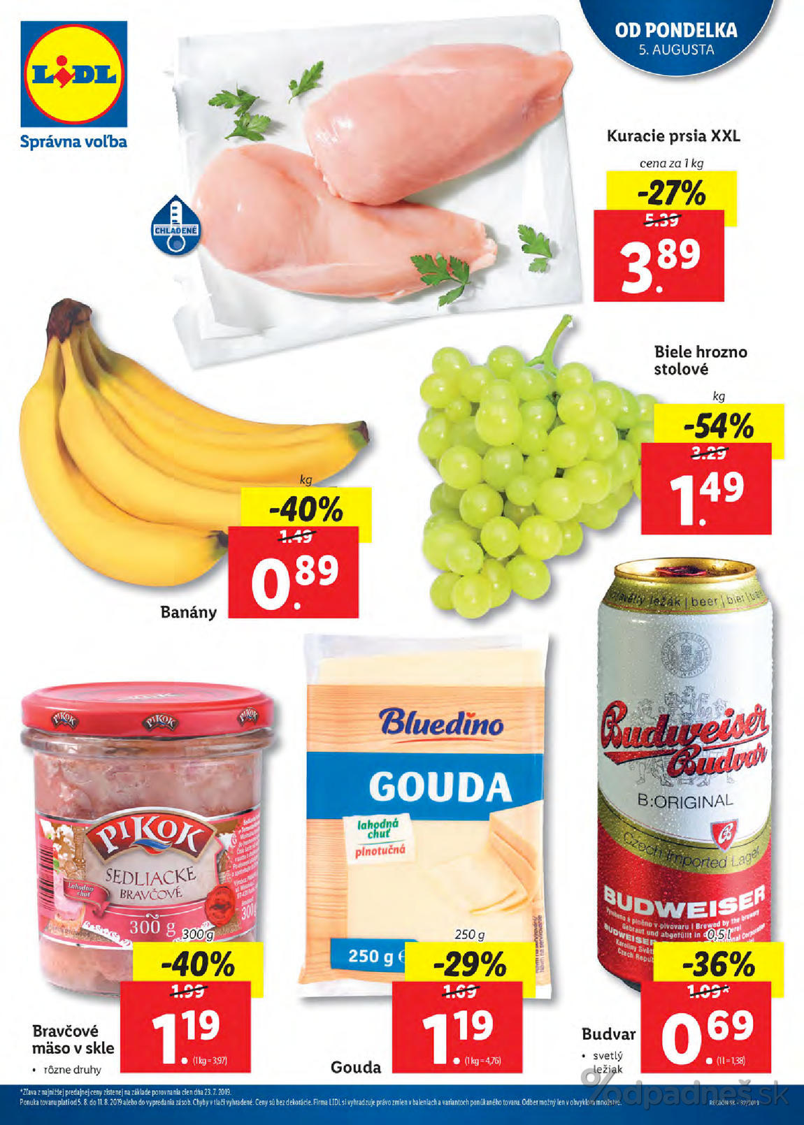 1. stránka Lidl letáku