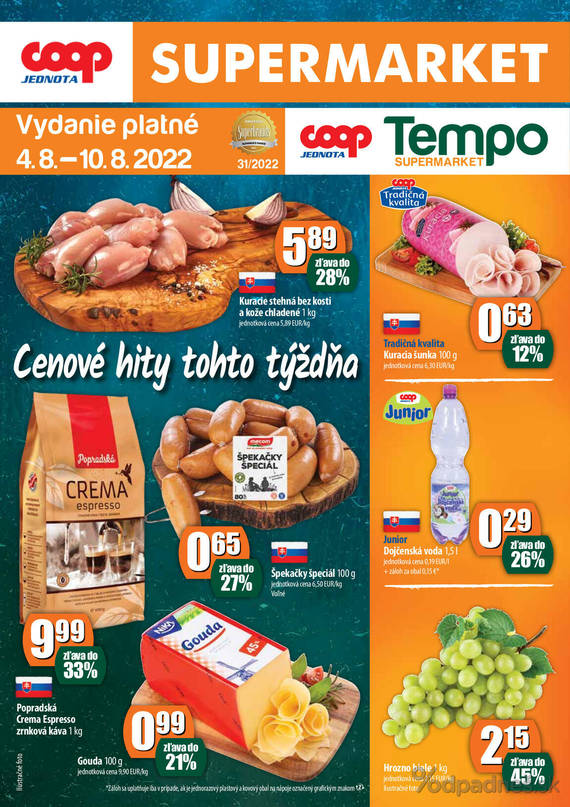 1. stránka Coop letáku