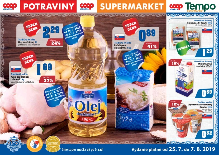 1. stránka Coop letáku