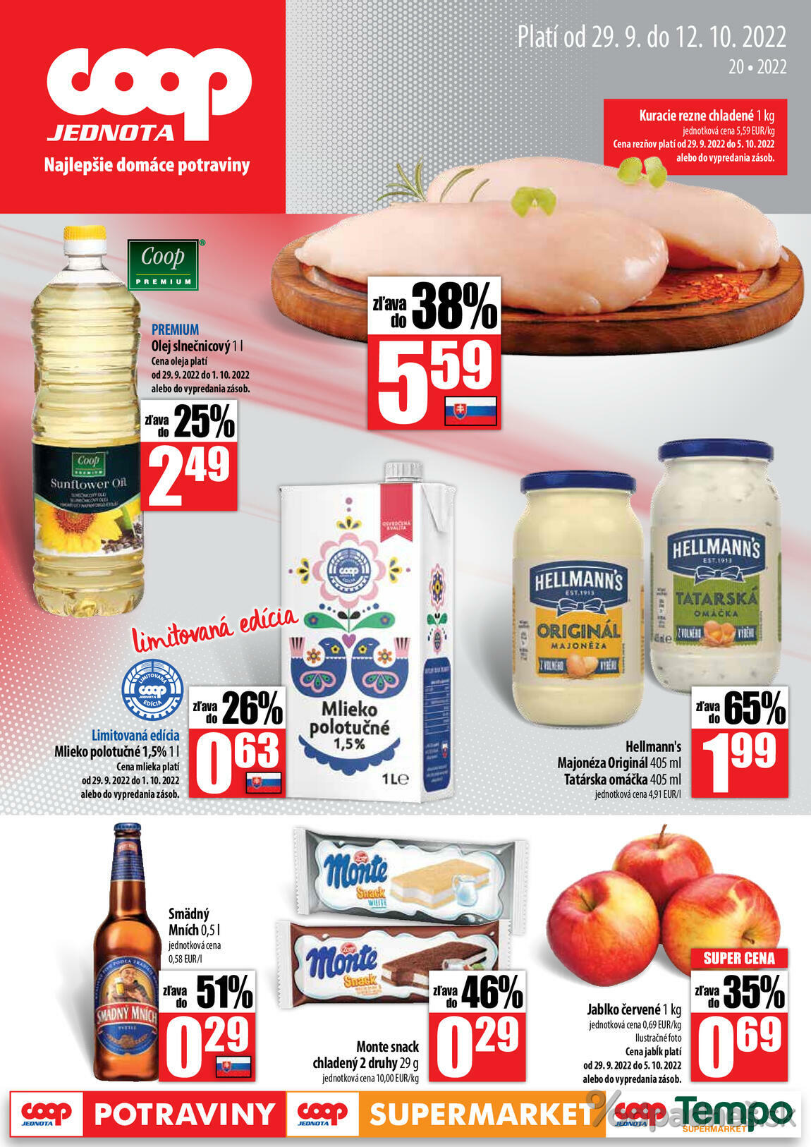 1. stránka Coop letáku
