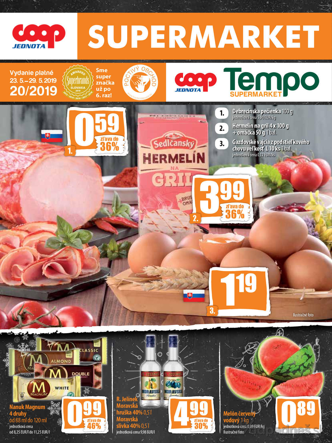 1. stránka Coop letáku