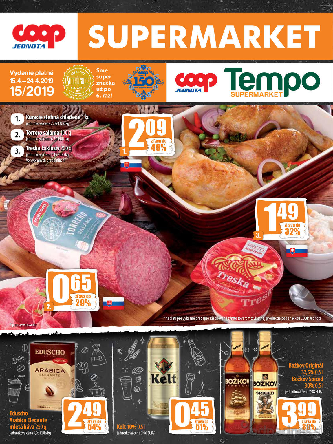 1. stránka Coop letáku