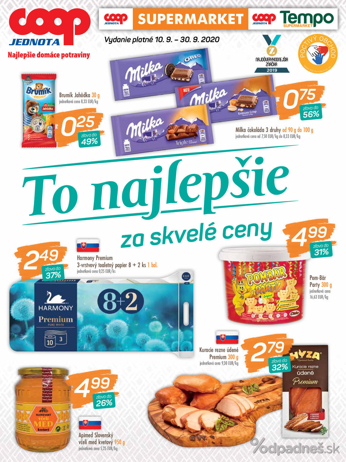 1. stránka Coop letáku