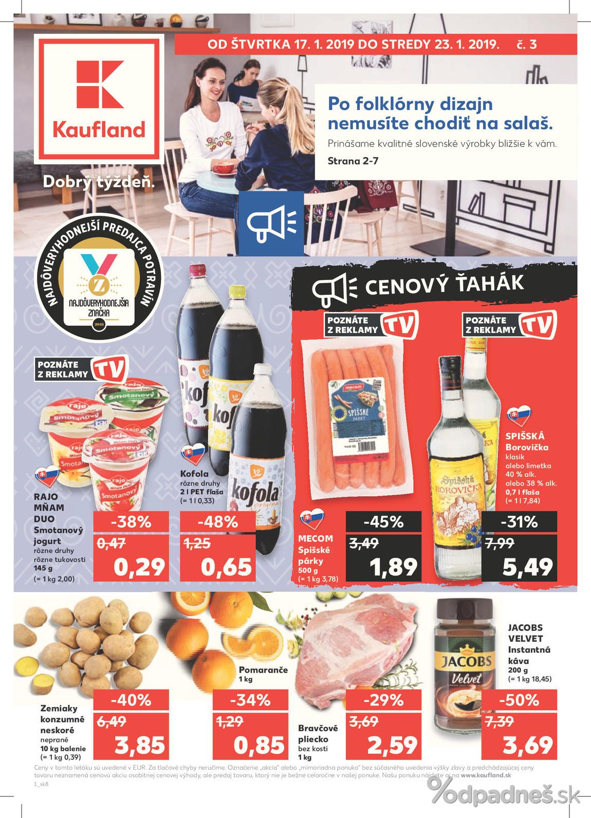 1. stránka Kaufland letáku
