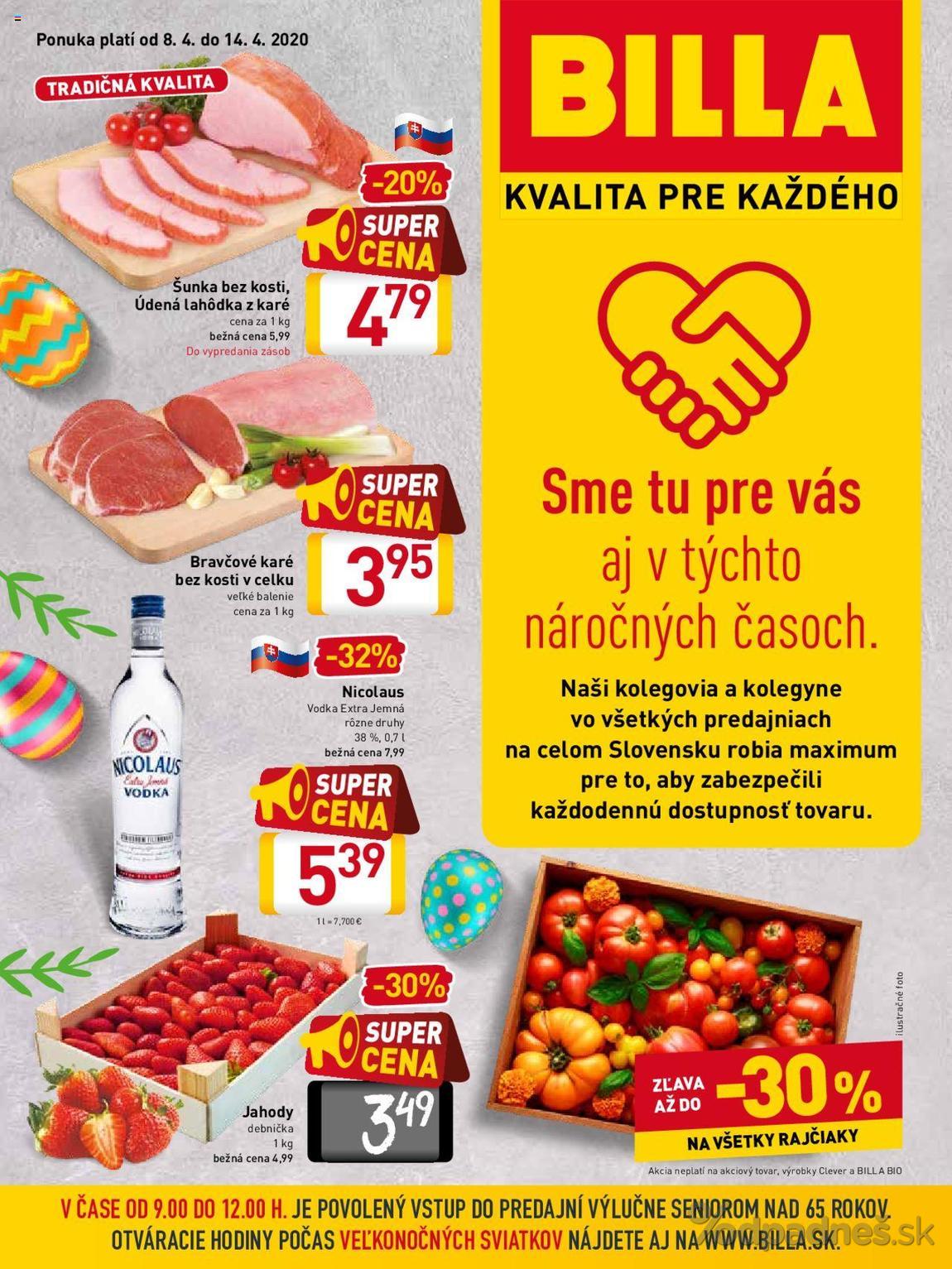 1. stránka Billa letáku