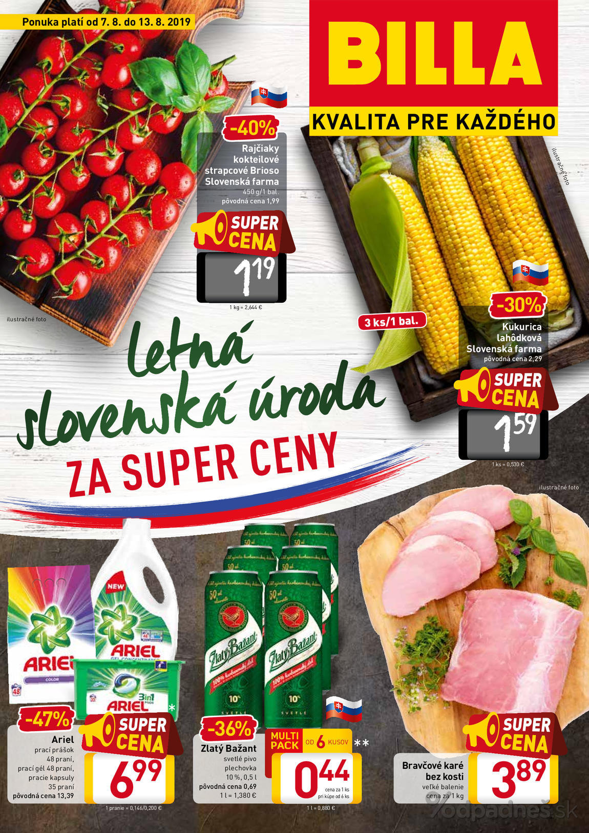 1. stránka Billa letáku