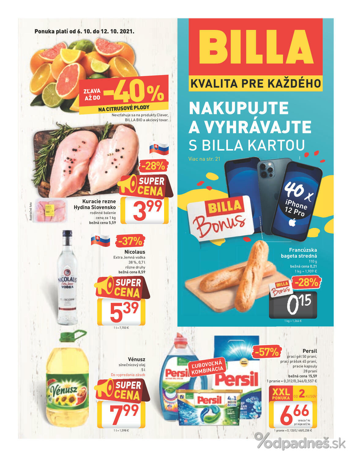 1. stránka Billa letáku