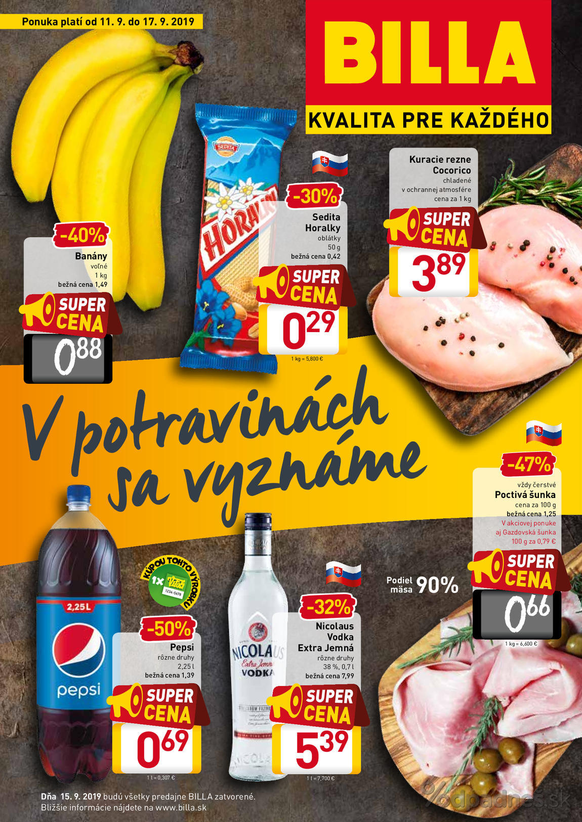 1. stránka Billa letáku