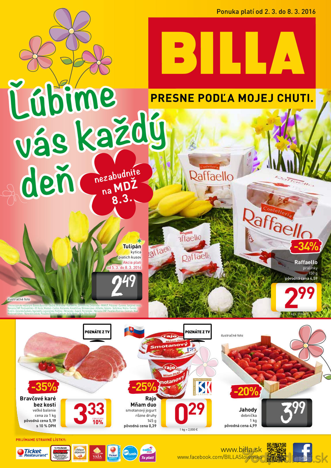 1. stránka Billa letáku