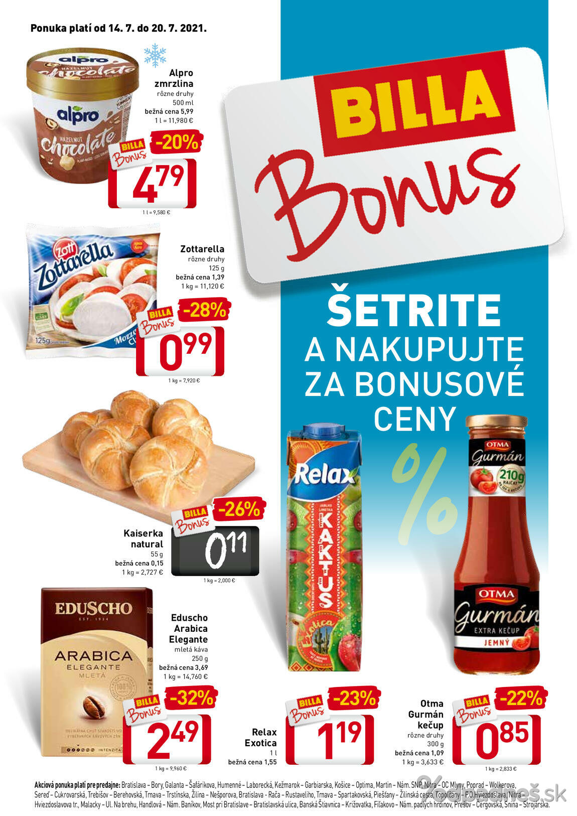 1. stránka Billa letáku