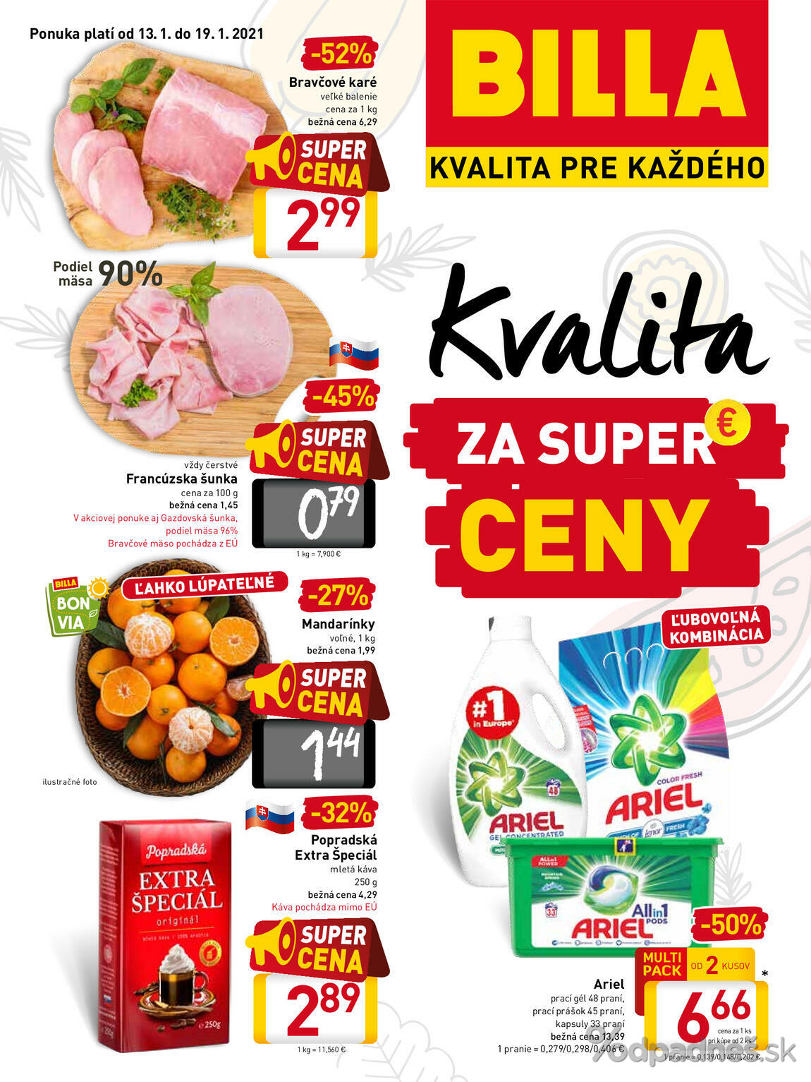 1. stránka Billa letáku