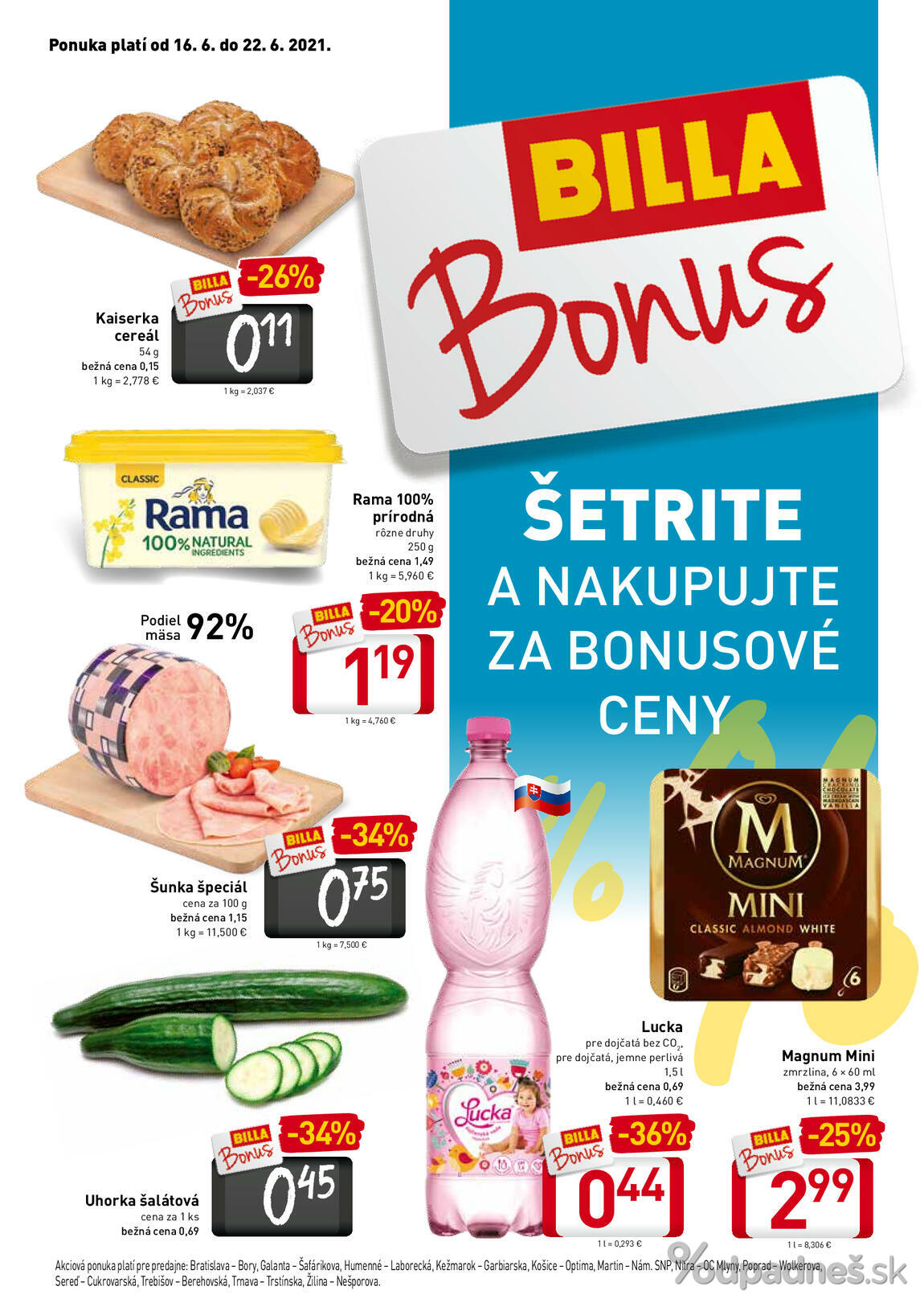 1. stránka Billa letáku