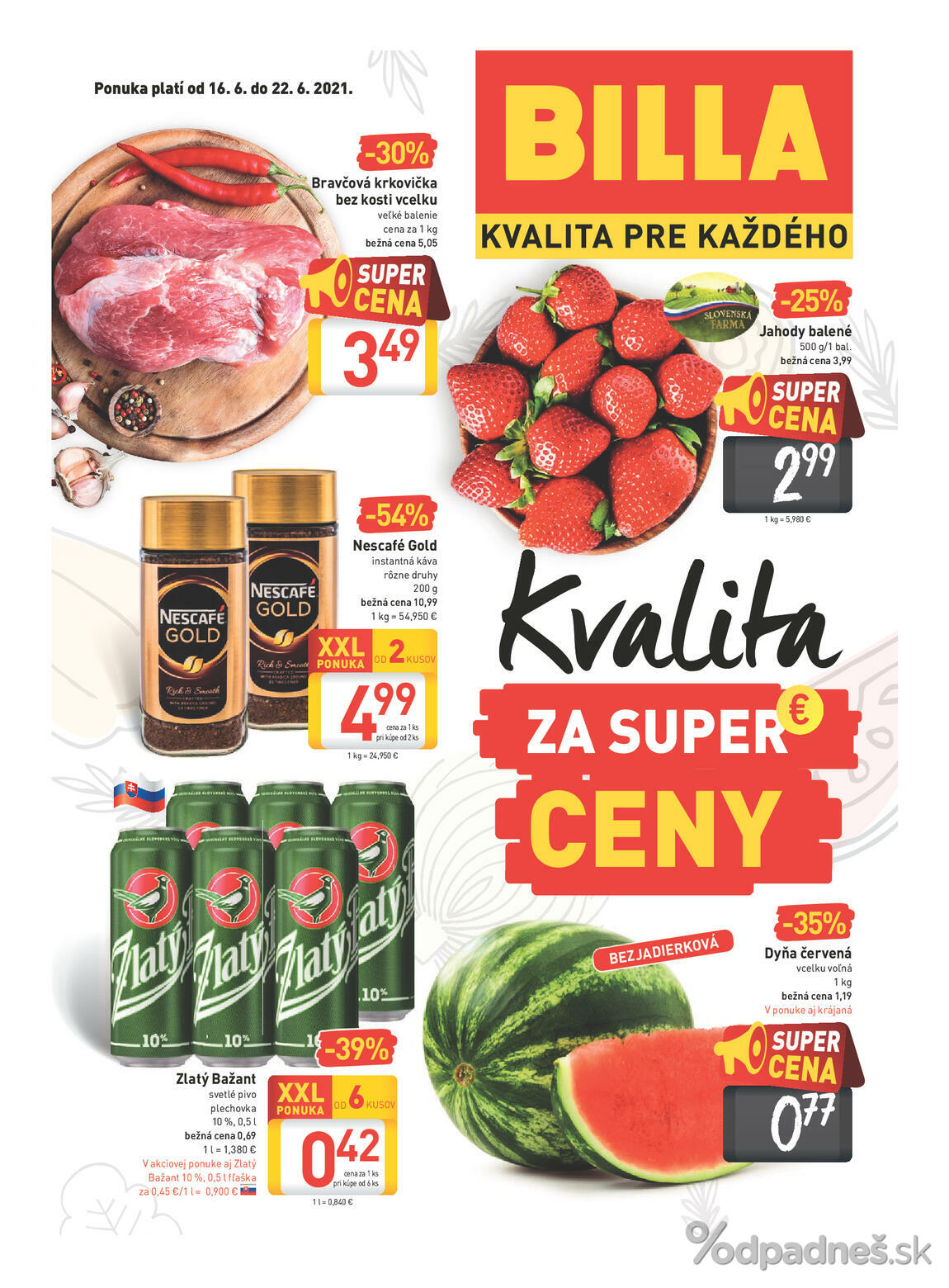 1. stránka Billa letáku
