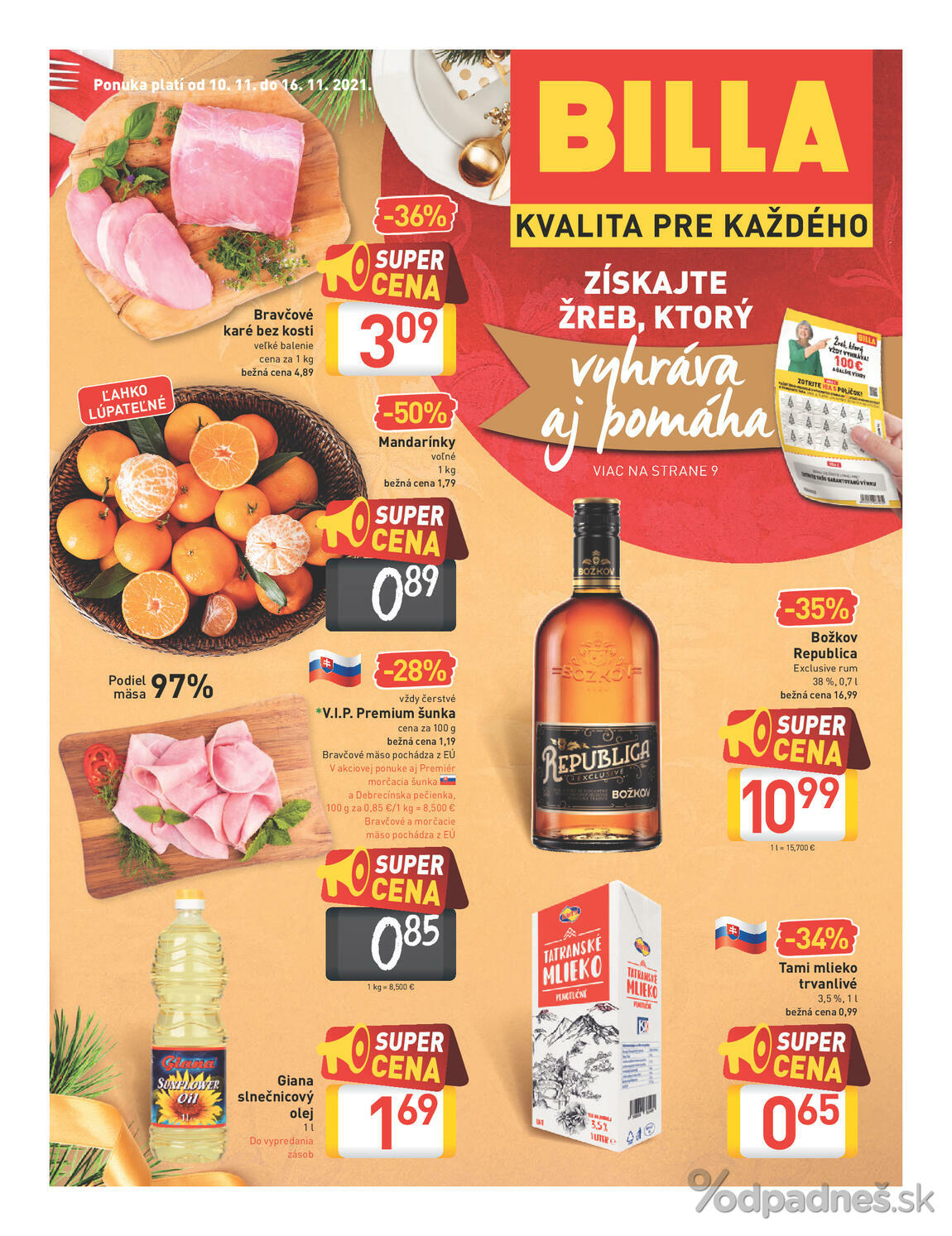 1. stránka Billa letáku