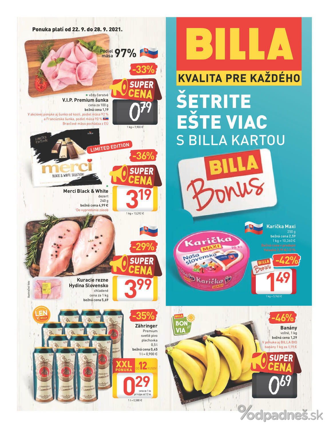 1. stránka Billa letáku