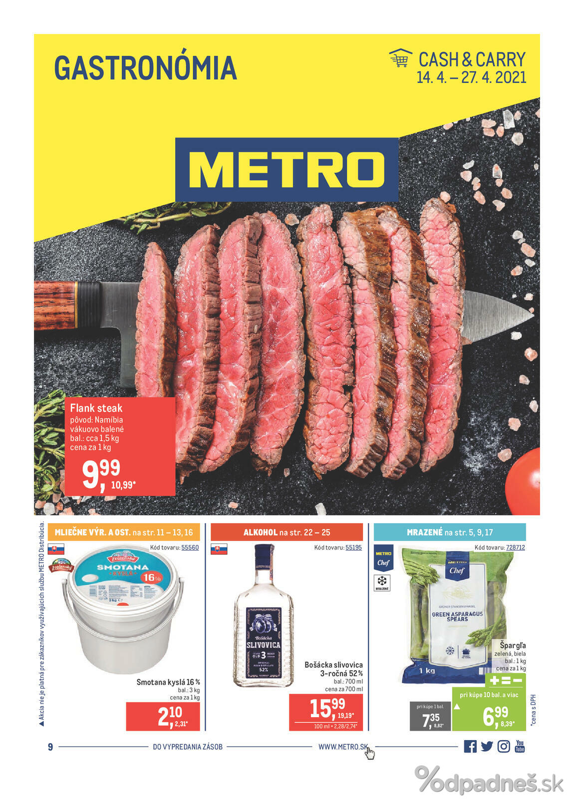 1. stránka Metro letáku