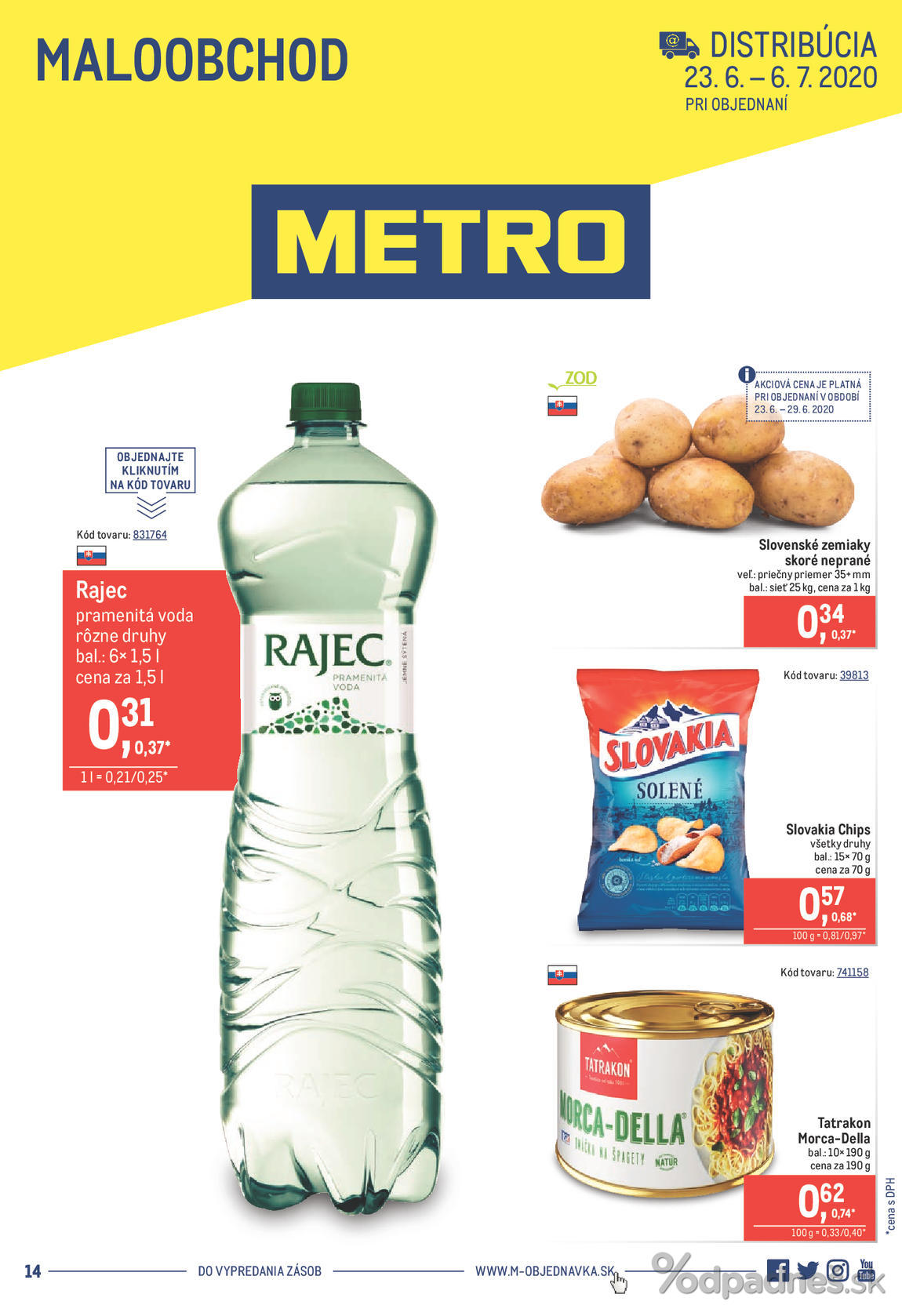 1. stránka Metro letáku