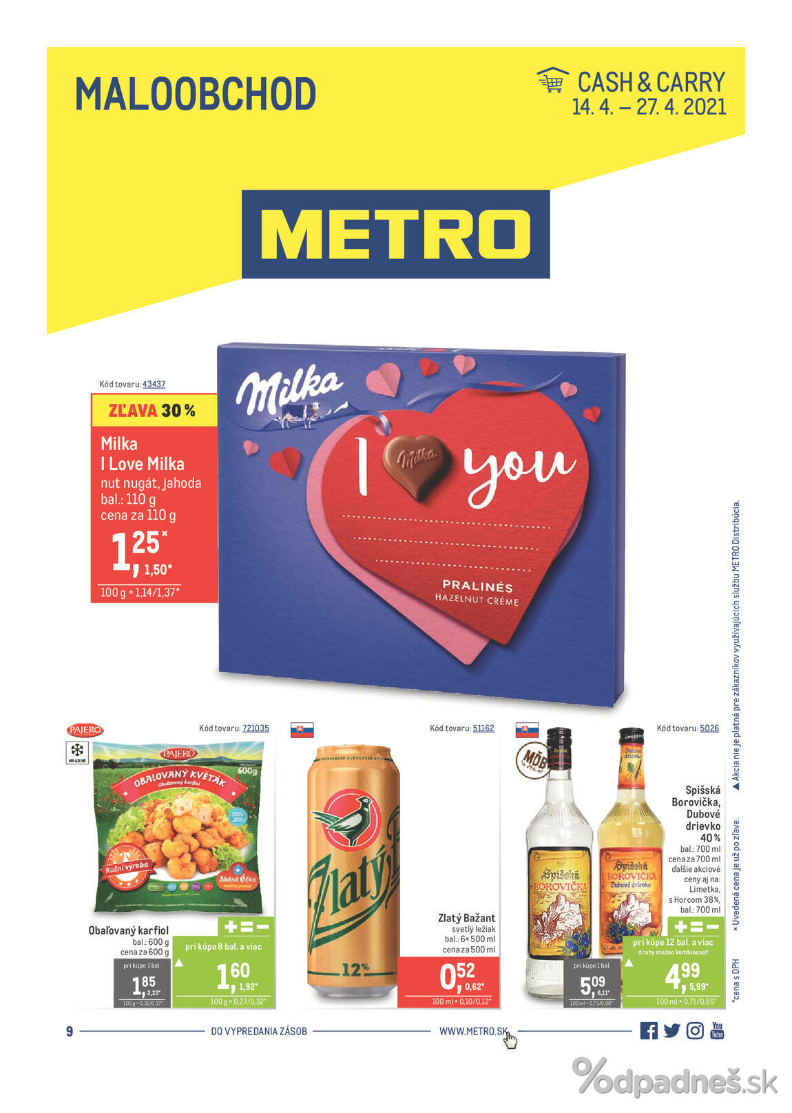 1. stránka Metro letáku