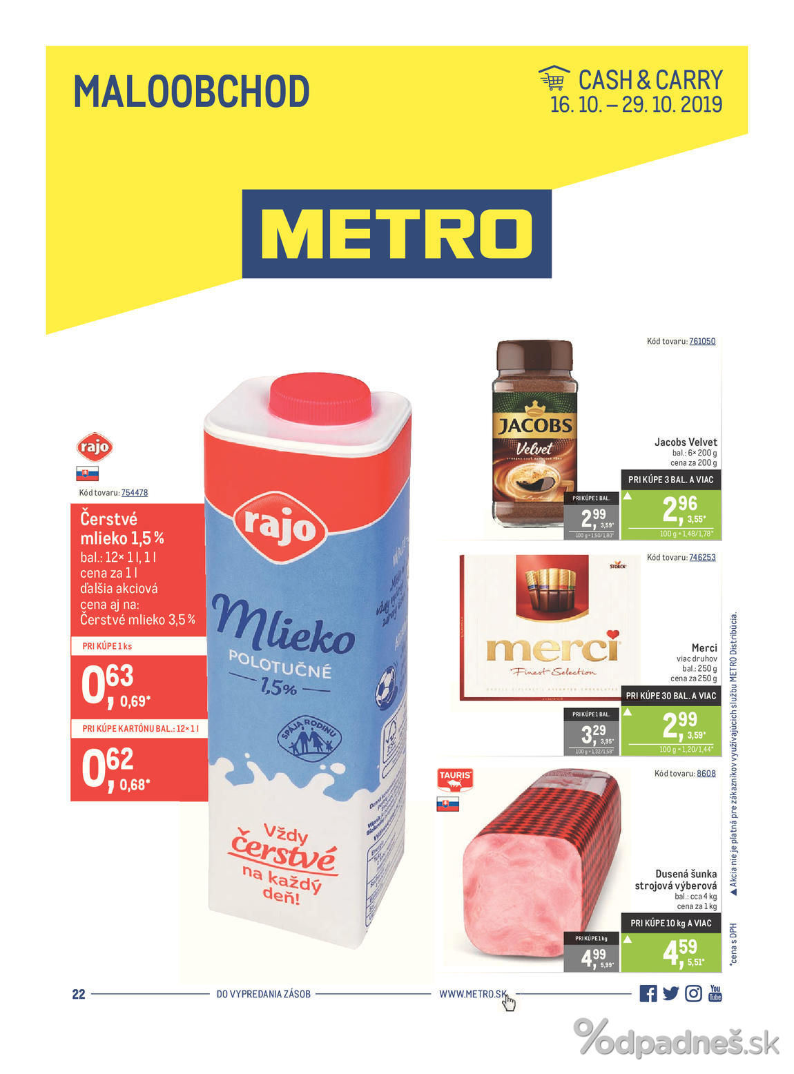 1. stránka Metro letáku