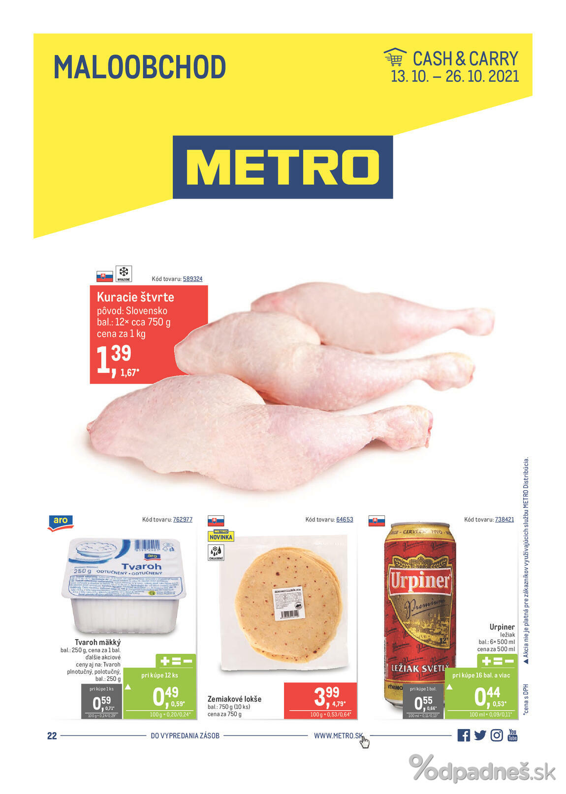 1. stránka Metro letáku