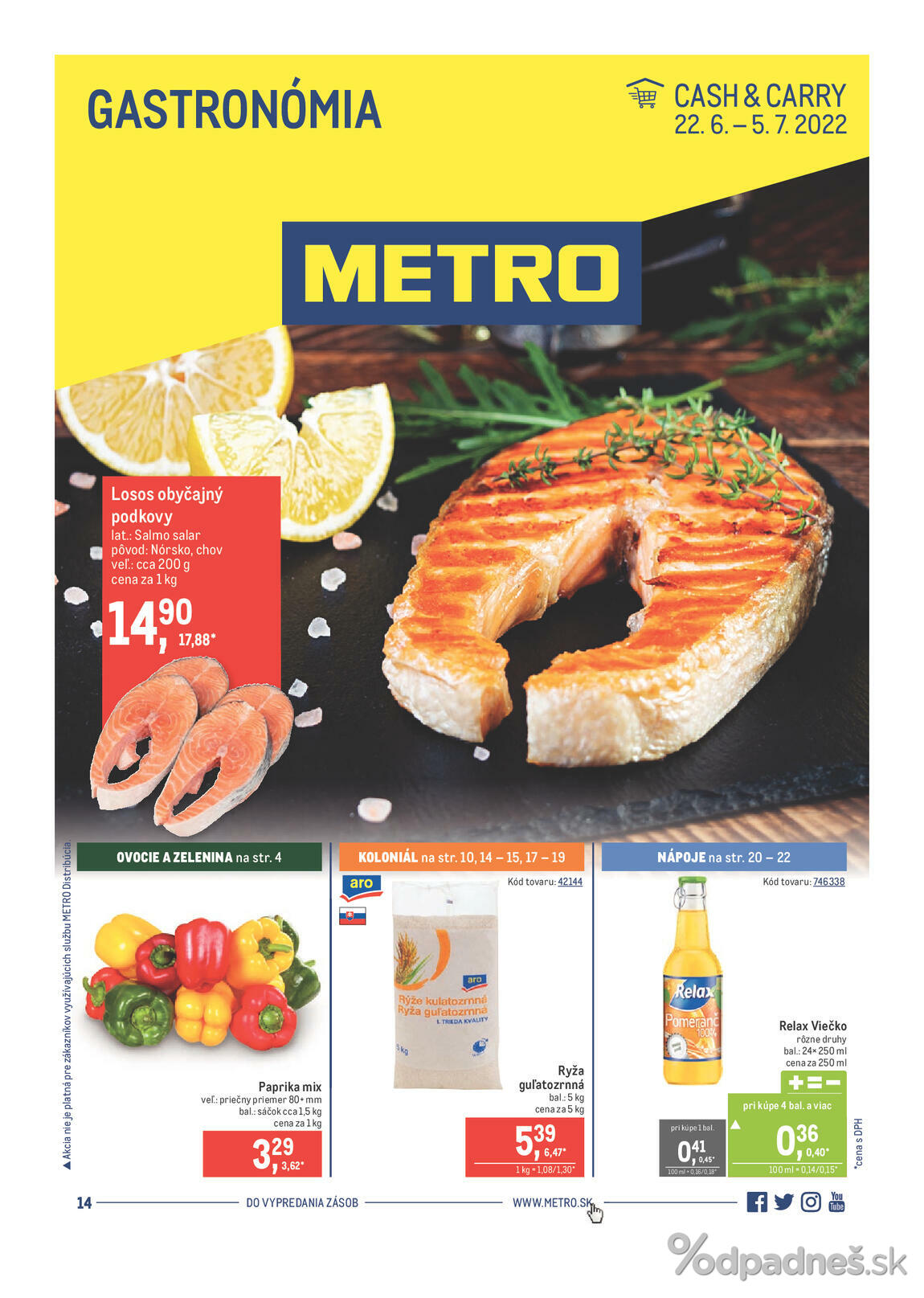 1. stránka Metro letáku