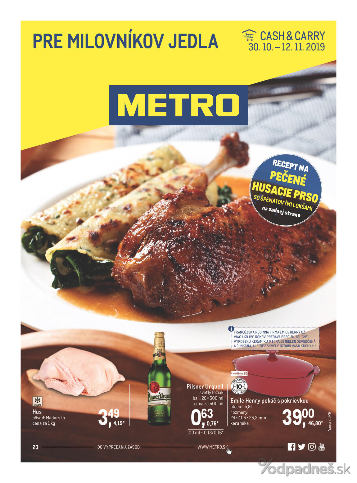 1. stránka Metro letáku