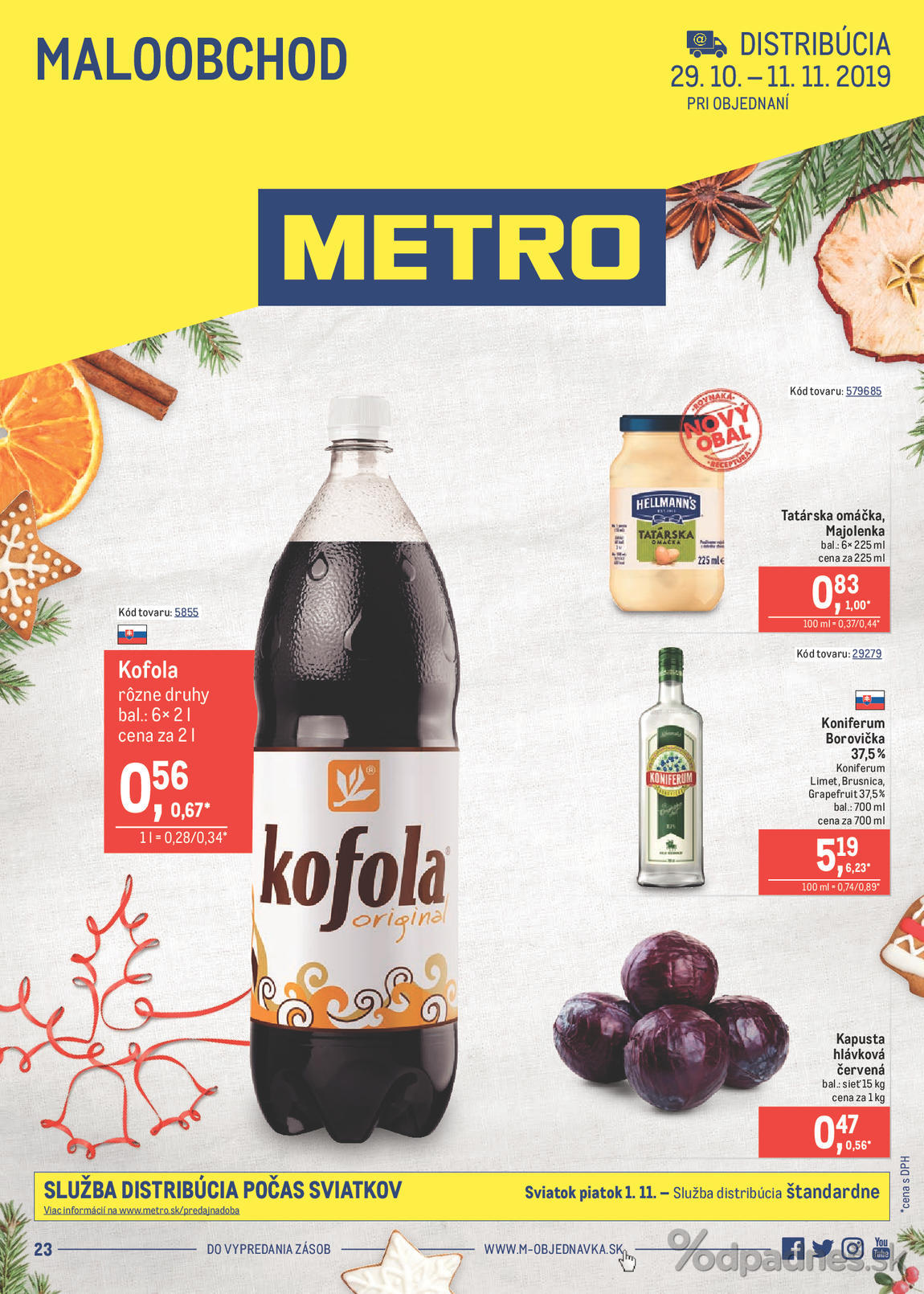 1. stránka Metro letáku