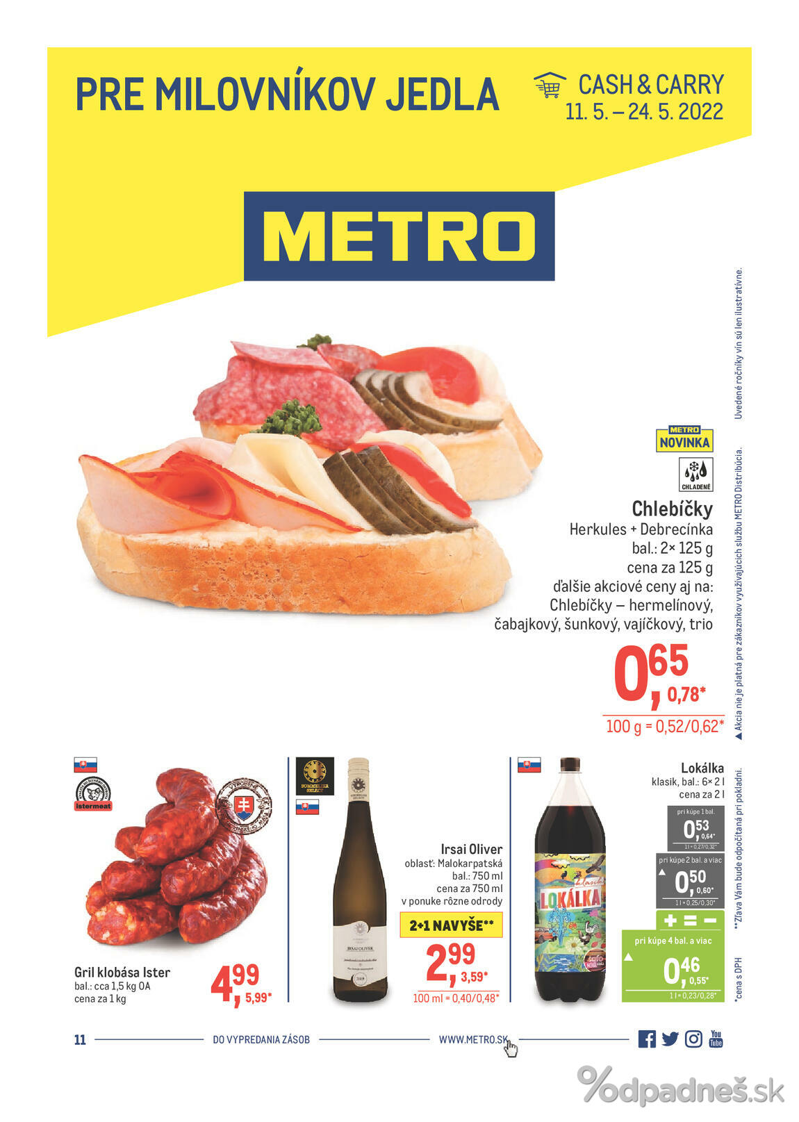 1. stránka Metro letáku