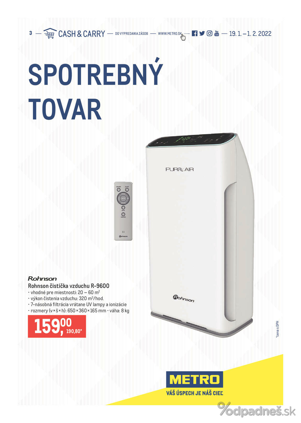 1. stránka Metro letáku