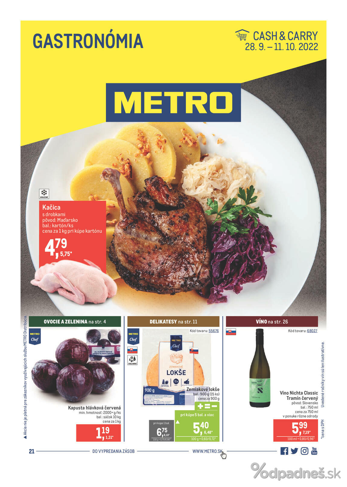 1. stránka Metro letáku