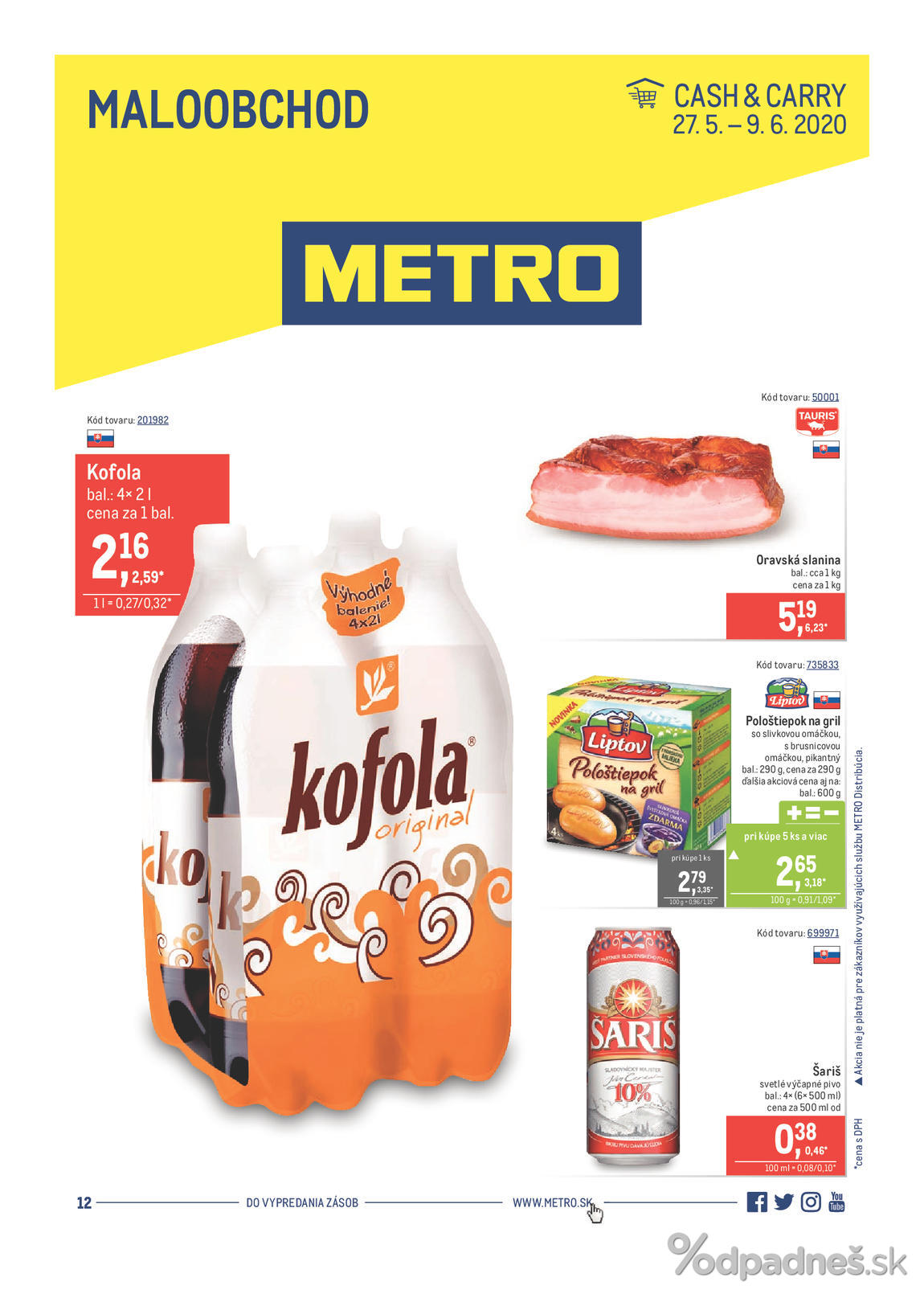 1. stránka Metro letáku