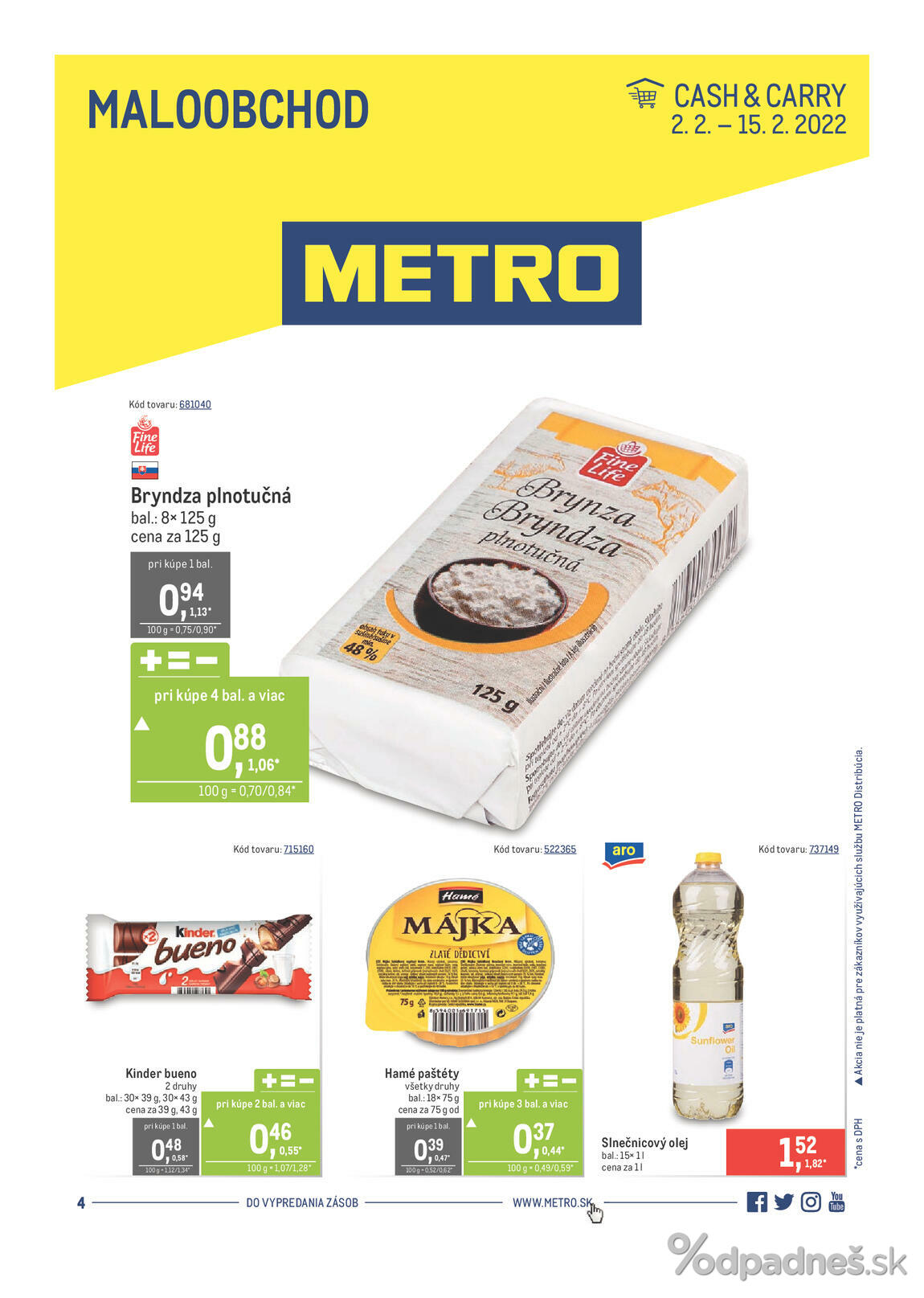 1. stránka Metro letáku
