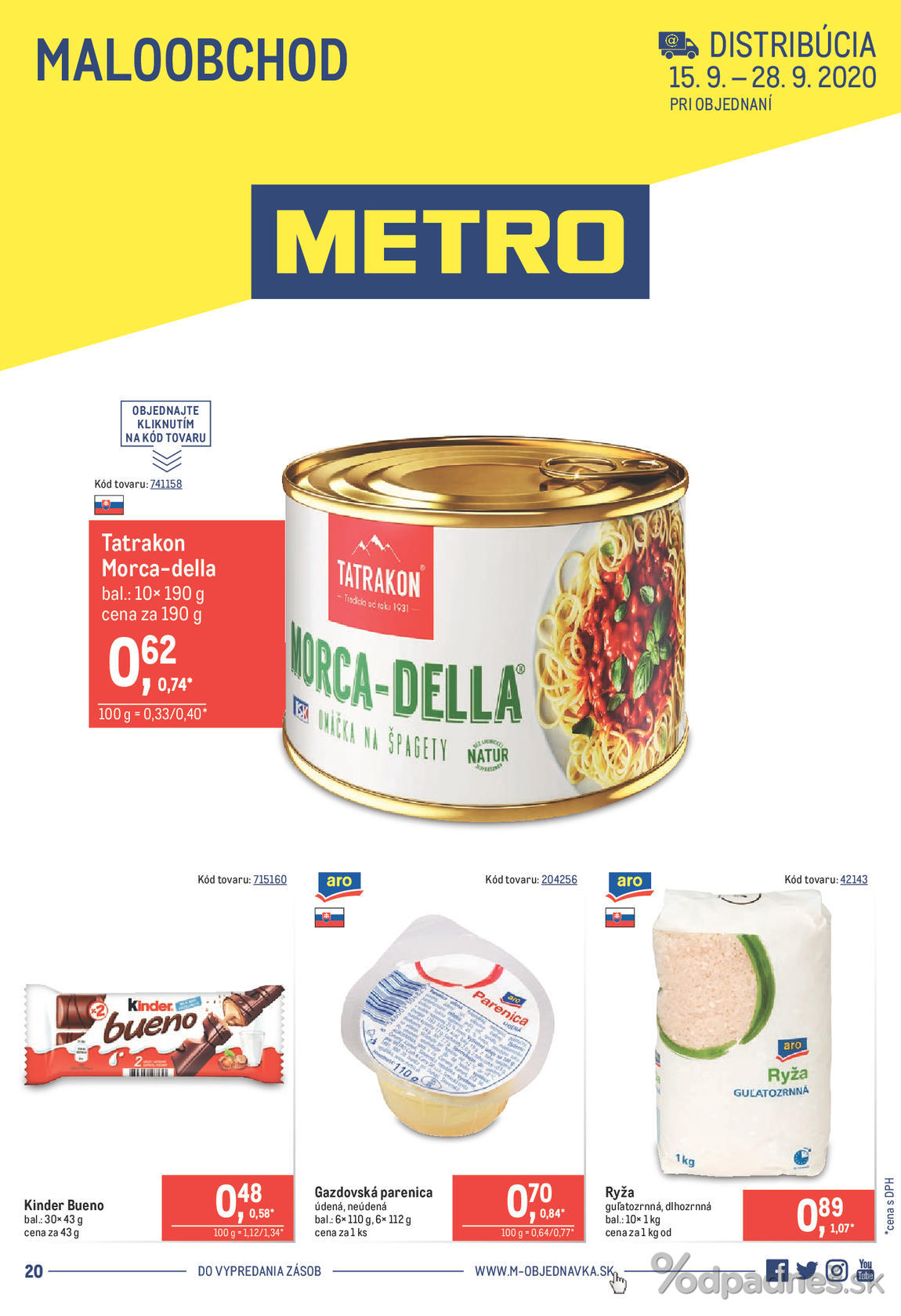 1. stránka Metro letáku