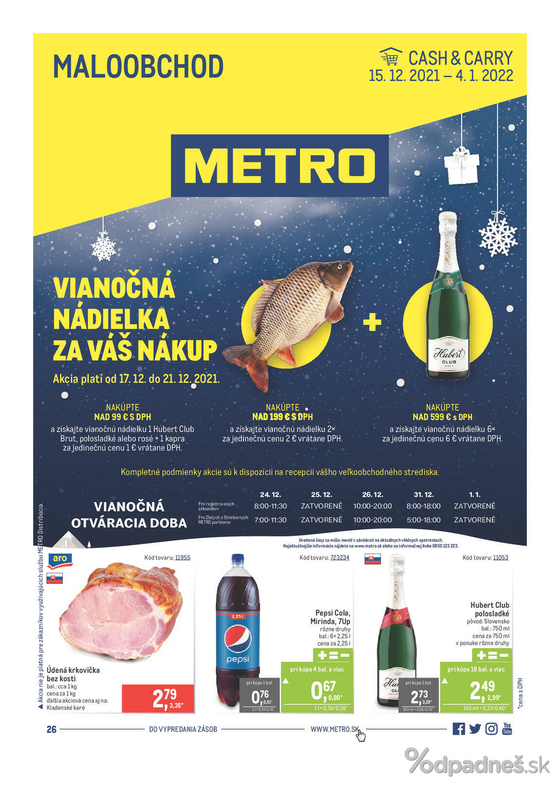 1. stránka Metro letáku
