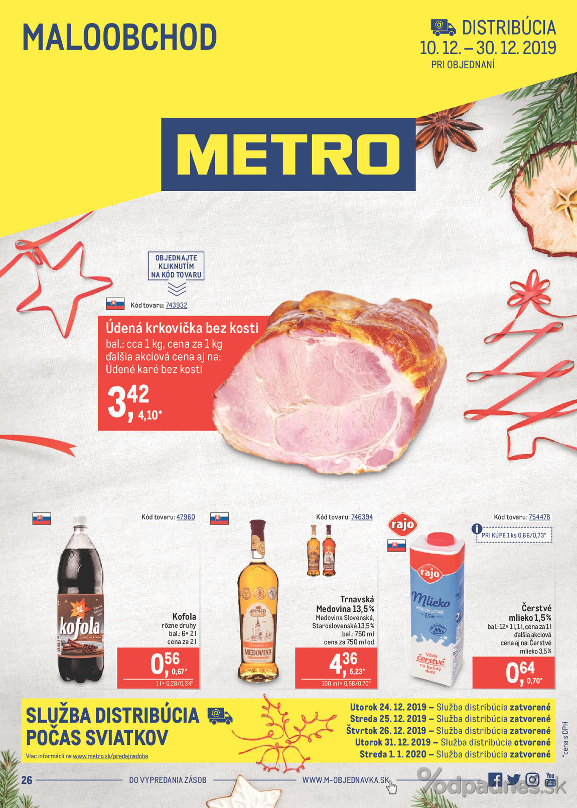 1. stránka Metro letáku