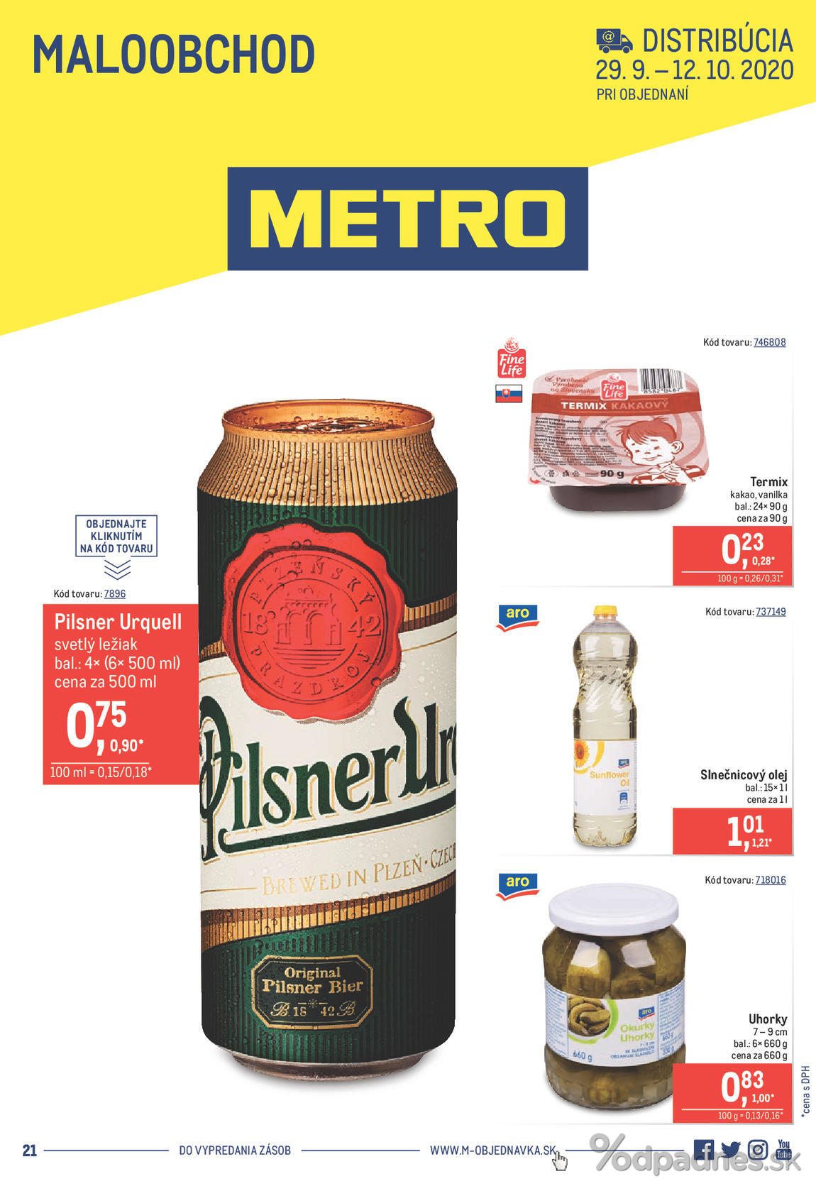 1. stránka Metro letáku