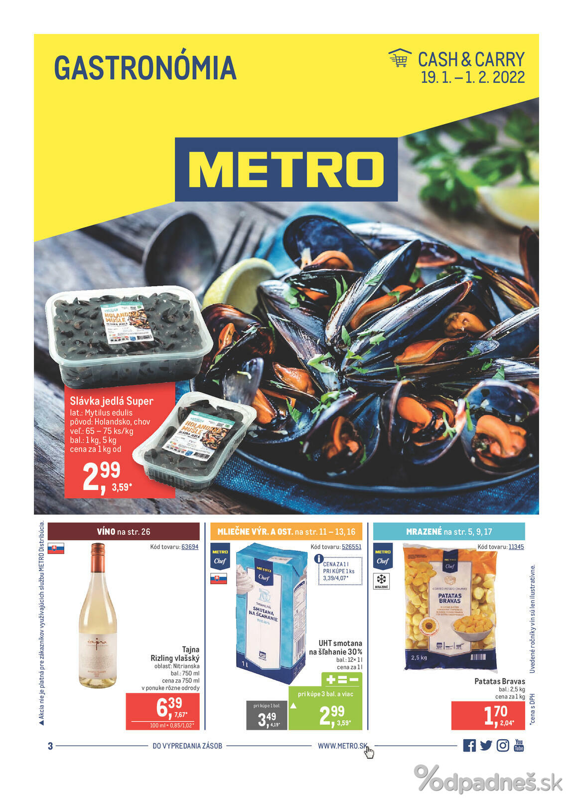 1. stránka Metro letáku