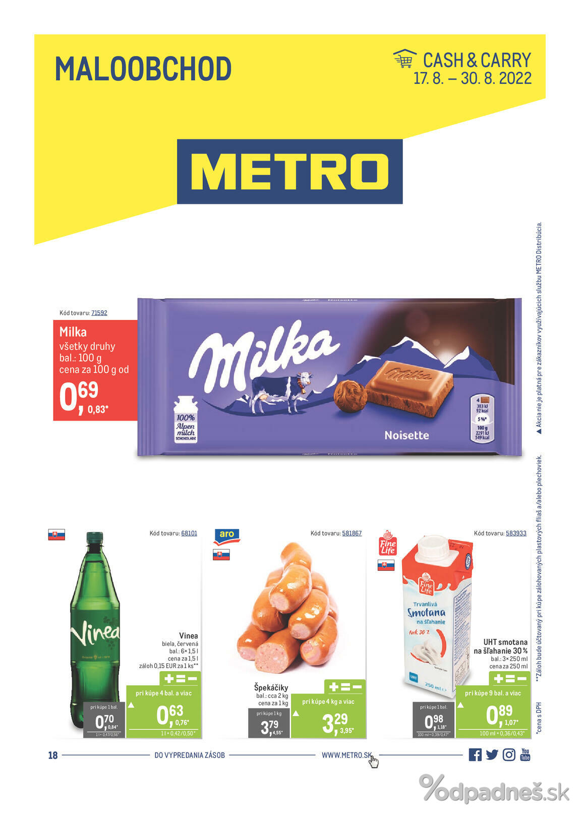 1. stránka Metro letáku