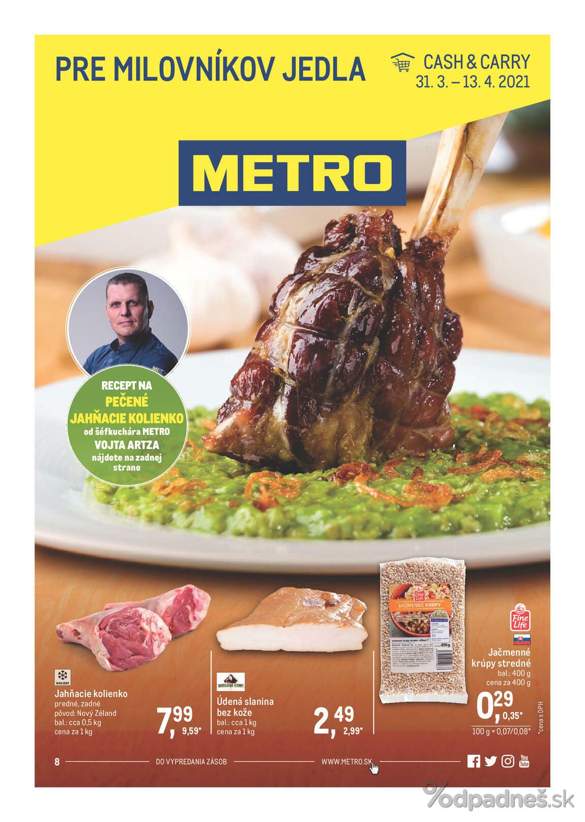 1. stránka Metro letáku