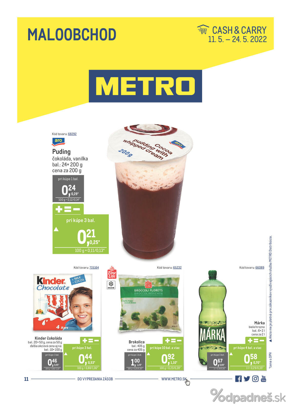 1. stránka Metro letáku