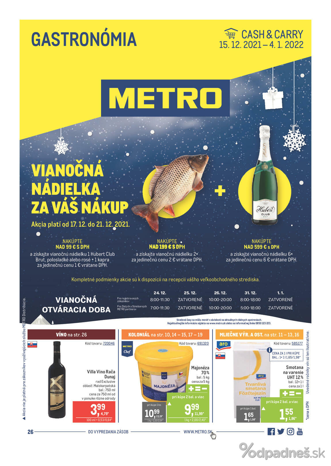 1. stránka Metro letáku