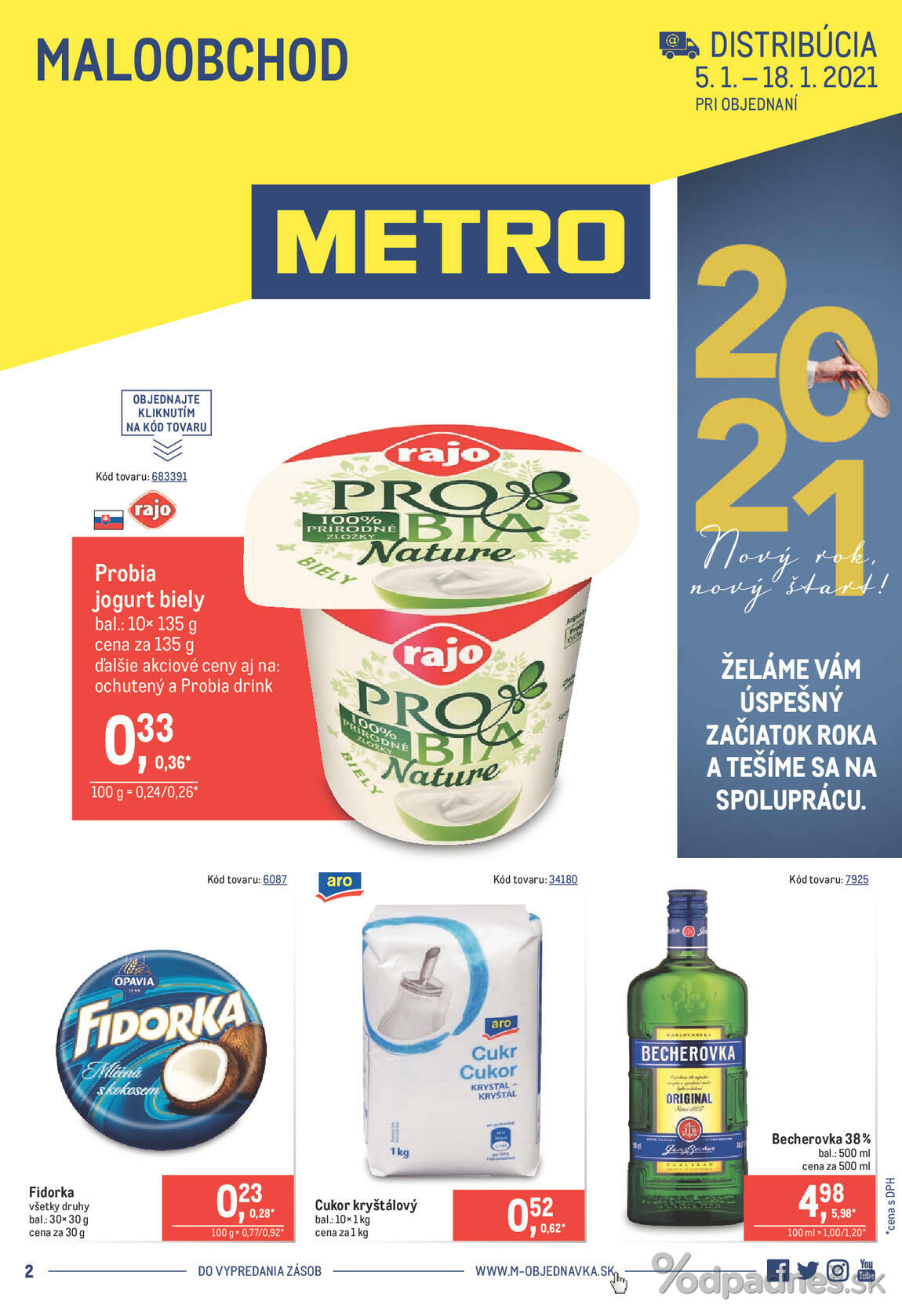 1. stránka Metro letáku