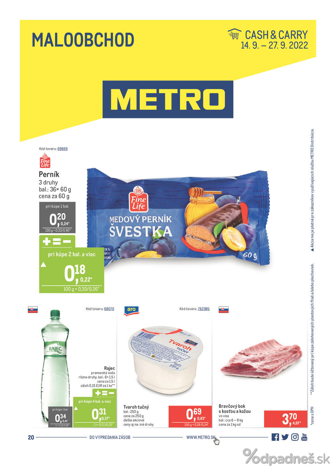 1. stránka Metro letáku