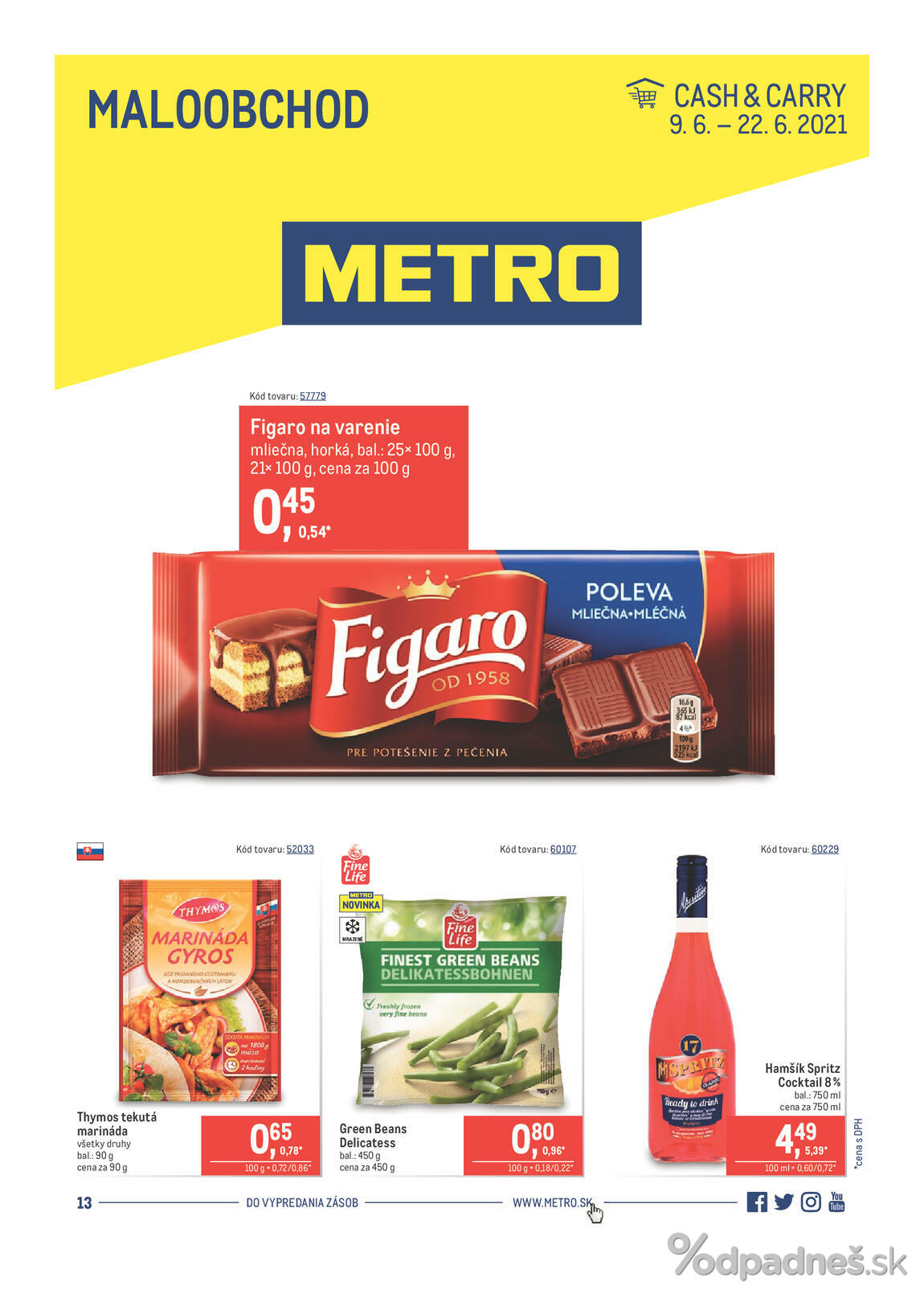 1. stránka Metro letáku