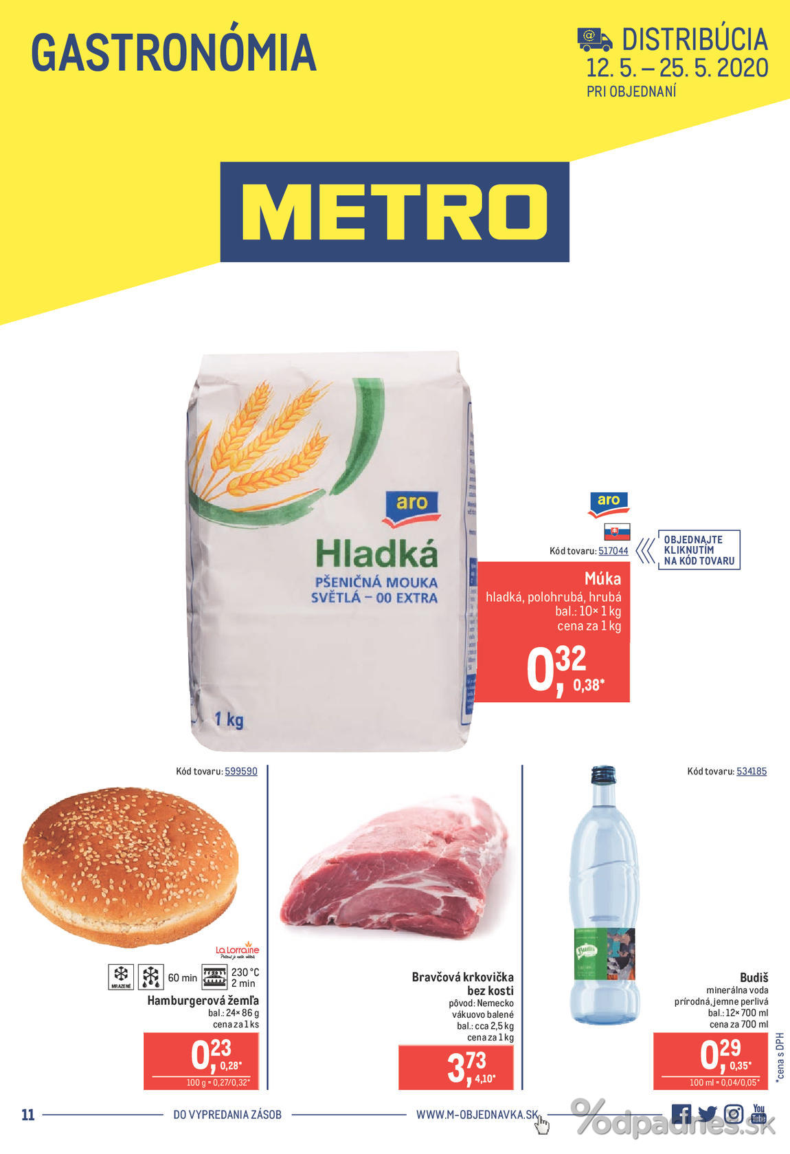 1. stránka Metro letáku
