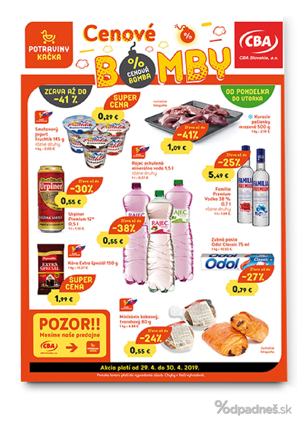 1. stránka CBA letáku