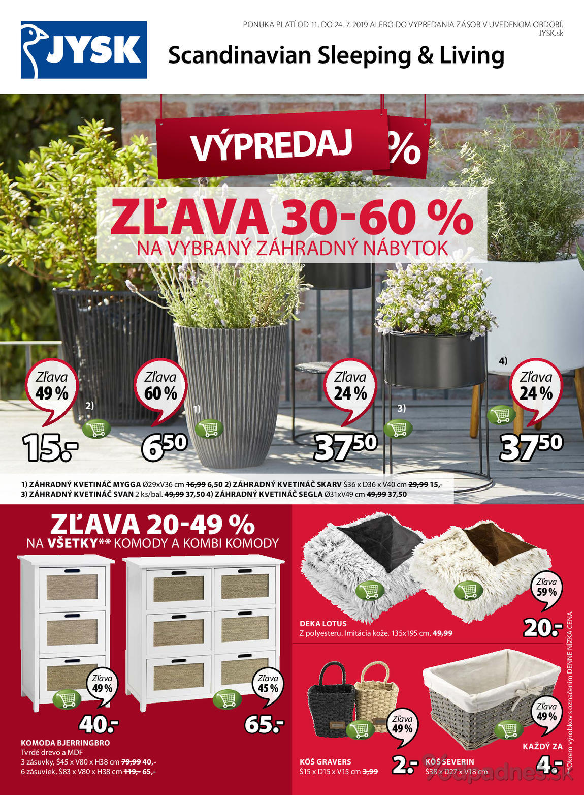 1. stránka Jysk letáku