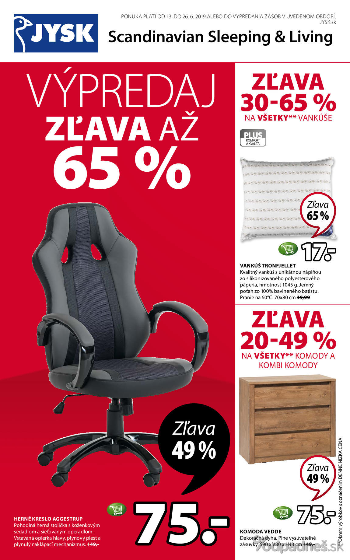 1. stránka Jysk letáku